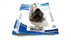 Cantoneiras Fixação 4 Furos Zincada Com Parafusos Kit 4 Pçs - Boly - Ref. 514