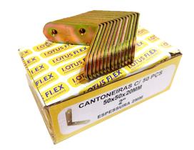 Cantoneiras Para Móveis Armários 50x50x20x2mm Aço 50 Peças