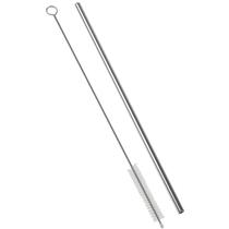 Canudo Aço Inox Reto + Limpador 21cm Reaproveitavel Canudo Aço Inox Reto + Limpador 21cm Reaproveitavel