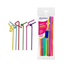 Canudo Artístico Decorativo Flexível Colorido 5,6mm C/ 2.000 Un. (Strawplast)