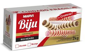 Canudo Biju Recheado Chocolate 2,0 Kg Marvi - Marvi professional