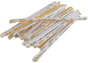 Canudo Bio Suco/Vitamina Sanfonado Branco Embaçado 210x06mm Com 100