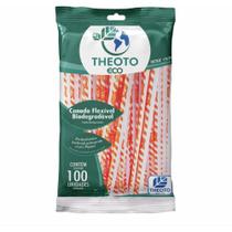 Canudo Biodegradável 6X21CM Flexível Embalado Individualmente - Pacote com 100 Canudo Biodegradável 6X21CM Flexível Embalado Individualmente - Pacote com 100