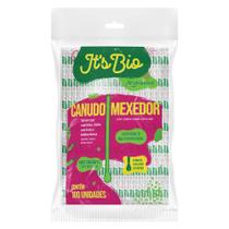 Canudo Biodegradável Mexedor Colher Drink 17,5cm 100 Unidades