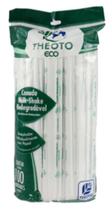 Canudo Biodegradável Milk Branco Embalado 21CmX08Cm Com100 Theoto