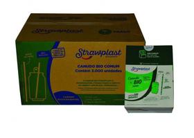 Canudo Biodegradável Para Lata Copo 19,5Cm Embalado C/3000 - Strawplast