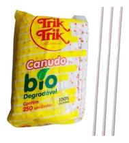 Canudo Biodegradável Para Milk Shake 06mm 500 Unid Trik Trik