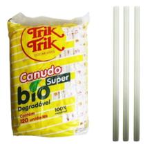 Canudo Biodegradável para Milk Shake Super 10mm - 120 unid - Trik Trik
