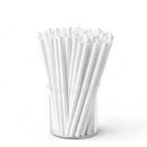 Canudo Biodegradável Pequeno Branco 8mm 100 Unidades