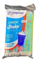 Canudo Colorido Strawplast Milkshakes Pacote Com 100 Unidades Canudo Colorido Strawplast Milkshakes Pacote Com 100 Unidades
