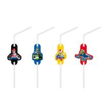 Canudo com Aplique Festa Mario Kart - 20 unidades - Cromus - Festas