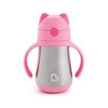 Canudo de Aço Inoxidável Munchkin Cool Cat Sippy Cup 240ml - Rosa Canudo de Aço Inoxidável Munchkin Cool Cat Sippy Cup 240ml - Rosa