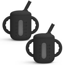 Canudo de bebê Sippy Cups Seposeve à prova de vazamentos, 180 ml, pacote com 2 unidades