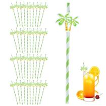 Canudo de Bebida OULIGET 20 cm - Árvore de Coco - Pacote com 40 unidades