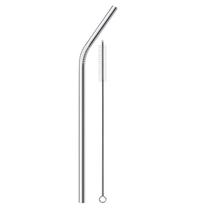 Canudo de Metal Inox Reutiizável com Escova Higiênica 26 cm