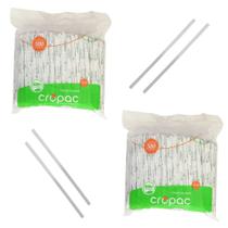 Canudo De Milk Shake Bio Cropac 2x0,6cm 500un Canudo De Milk Shake Bio Cropac 2x0,6cm 500un