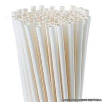 Canudo de papel biodegradável - 25 canudos branco - WINCY