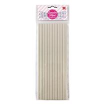 Canudo de Papel Branco 6mmx200mm - 4328 - 12 unidades