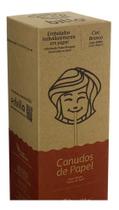 Canudo De Papel Branco / Caixa Com 100 Unidades