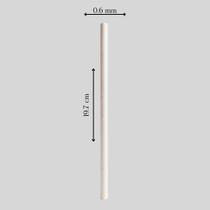 CANUDO DE PAPEL BRANCO DESCARTÁVEL BIODEGRADÁVEL TAKEPAPPER 197X6mm PACK C 100 UND