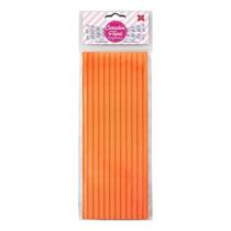 Canudo De Papel Laranja 6Mmx200Mm - 4326 - 12 Unidades - Make