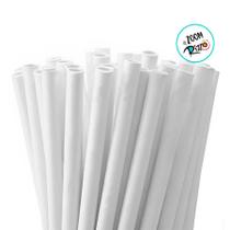Canudo de Papel Liso - Branco - 22cm - 100 unidades - Cromus - Rizzo