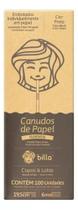 Canudo De Papel Reto Billa Preto C/ 24un