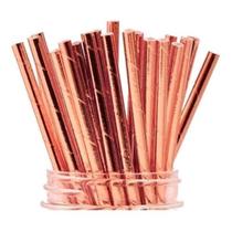 Canudo de Papel Rose Gold Metalizado 6mmx200mm - 4375 - 12 unidades Canudo de Papel Rose Gold Metalizado 6mmx200mm - 4375 - 12 unidades