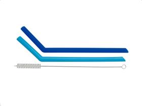Canudo De Silicone Para Copo Kit 2 Unidades Com Escova 1002A