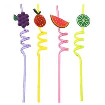 Canudo Divertido Frutas Ha444 4un Silver