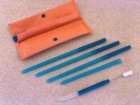 Canudo Eco com Estojo Tupperware - Verde Água