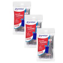 Canudo flexível Sucos Drinks Coquetéis 300 unid 6mm Preto