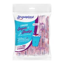Canudo Grosso Milk Shake Açái Vitamina 210mm X 10mm - 100un