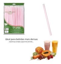 Canudo Grosso P Festa bebidas mais densas caipirinha rosca Milkshake Vitamina Drink Açaí 100uni