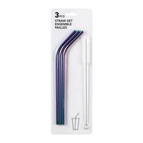 Canudo Inox Com Escova+Embal P/Trans - 4 peças HM0059 Canudo Inox Com Escova+Embal P/Trans - 4 peças HM0059