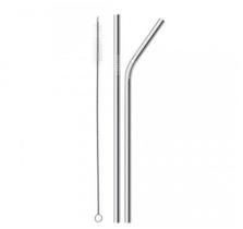 Canudo Inox Sortido Reto Curvado Kit Escova Limpeza 3 Peças Canudo Inox Sortido Reto Curvado Kit Escova Limpeza 3 Peças