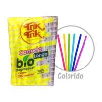 Canudo Longo Biodegradável Trik Trik c/250und