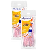 Canudo longo Garrafas Latas 5mm 200 unid 26cm