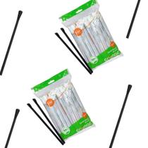 Canudo Mexedor Bio Cropac 17x0,58cm Preto 100un