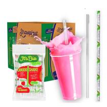 Canudo Milk Shake C/2000 Bio Strawplast 8Mm Transparente Canudo Milk Shake C/2000 Bio Strawplast 8Mm Transparente