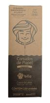 Canudo Papel Preto Caixa C/ 100un