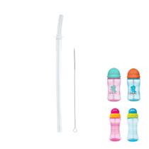 Canudo para Reposição com Escova Limpeza Garrafinha Dino e Fresh Buba