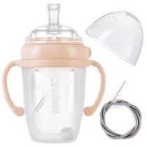 Canudo pesado Sippy Cup haakaa 250mL para crianças a partir de 6 meses - Peach