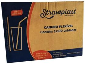 Canudo Plástico Flexível Dobrável C/3000 Canudo Plástico Flexível Dobrável C/3000