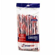 Canudo plastico flexivel vermelho 5mm cs301 / 100un / strawplast