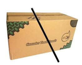 Canudo Preto De Plástico Para Drink Grande 21Cm (1Cx) C/3000 Canudo Preto De Plástico Para Drink Grande 21Cm (1Cx) C/3000