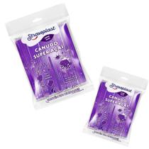 Canudo Roxo Super Açai De 10mm 100un Strawplast