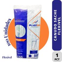 Canudo Sache Flexivel C/100 Bio Plastgel