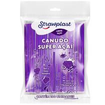 Canudo Super Açaí Vitaminas Roxo Strawplast 10mm 100 Unidades Canudo Super Açaí Vitaminas Roxo Strawplast 10mm 100 Unidades
