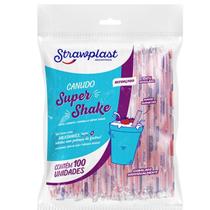 Canudo Super Shake com 100 Unidades Strawplast